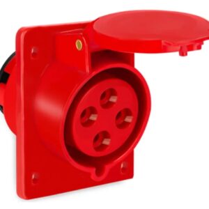Home tomada industrial embutir 16a 3p+t 6h 380v vermelha